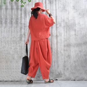 Yarn-Dyed Linen Customized Designer Harem Pants