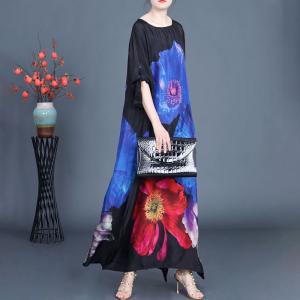 Comfy Elegant Flowers Patterned Resort Dress