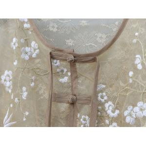 Chinese Buttons Embroidery Lace Vest