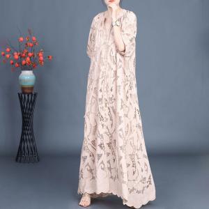 Elegant Lace Crochet Maxi Dress with Camisole