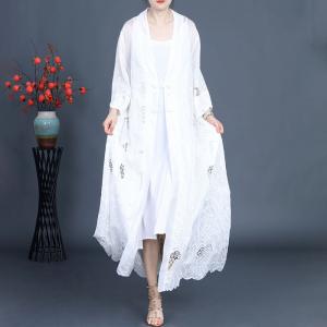 Crochet Fringed Pankou Eastern Cardigan with Camisole