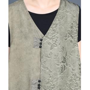Jacquard Crochet Lace Asymmetrical Waistcoat with Palazzo Pants