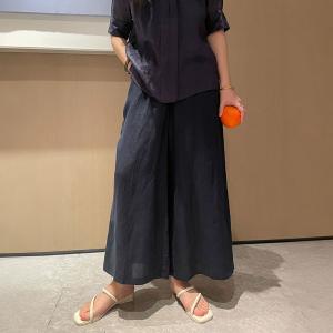 Organic Linen Wide Leg Pants for Women