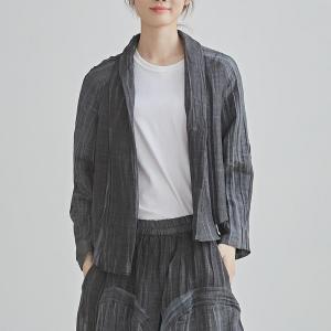 Long Sleeves Linen  Casual Short Jacket