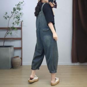 Printed Pocket Loose Gardening Overalls