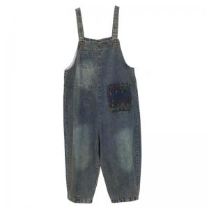 Printed Pocket Loose Gardening Overalls