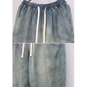 Summer Style Baggy Stone Wash Cropped Jeans