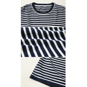 Blue Striped Short Sleeves Casual Tee