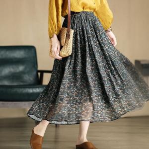 Summer Tropical Flouncing Floral Skirt