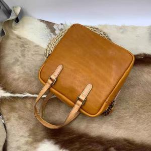 Cowhide Leather Vintage Shoulder Message Bag