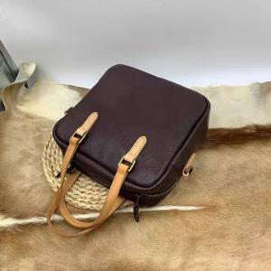 Cowhide Leather Vintage Shoulder Message Bag