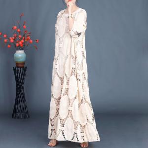 Hollow Out French Chic Maxi Prom Dress