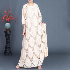 Hollow Out French Chic Maxi Prom Dress