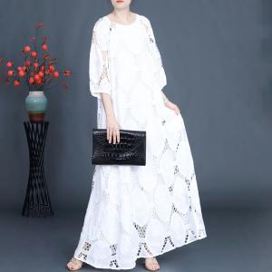 Hollow Out French Chic Maxi Prom Dress