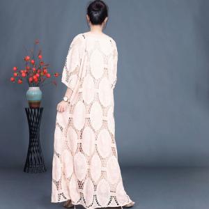 Hollow Out French Chic Maxi Prom Dress