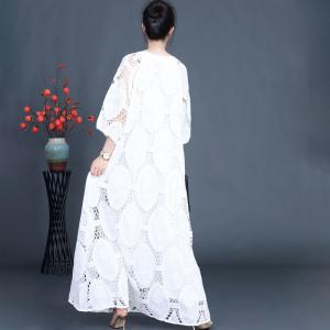 Hollow Out French Chic Maxi Prom Dress