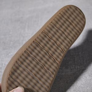Contrast Color Leather Tied Board Shoes
