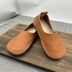 Soft Leather Wide Toe Comfort Work Shoes Flats