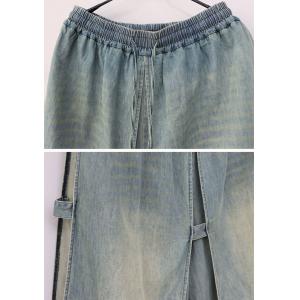 Unique Layer Light Wash Fisherman Wide Leg Jeans