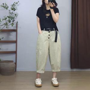 Color Fading Harem Cropped Pants for Women