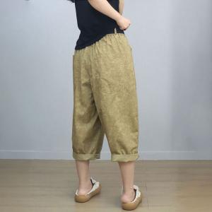 Color Fading Harem Cropped Pants for Women