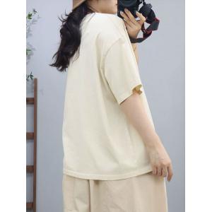 Japandi Style Plaid Patchwork Cotton Oversized T-shirt