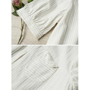 Short Sleeves Cotton Striped Ladies Shirt