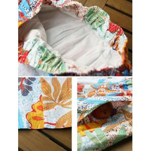 Colorful Flowers Tropical Linen Skirt