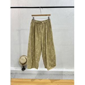 High Waist Loose Cotton Linen Barrel Pants