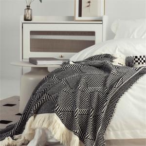 Modern Chic Knit Tassel Bed Blanket