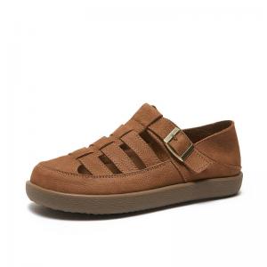 Bucket Leather Gladiator Platform Sandals for Women
