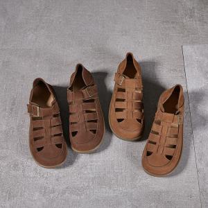 Bucket Leather Gladiator Platform Sandals for Women