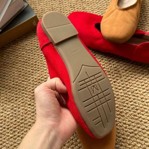 Square Toe Suede Comfortable Work Shoes