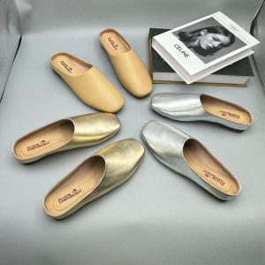 Summer Leather Glittering Casual Slide Mules