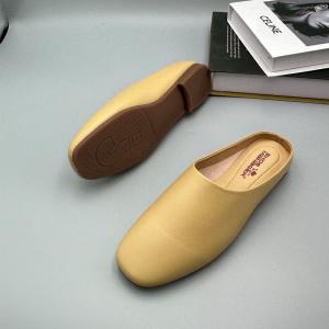 Summer Leather Glittering Casual Slide Mules