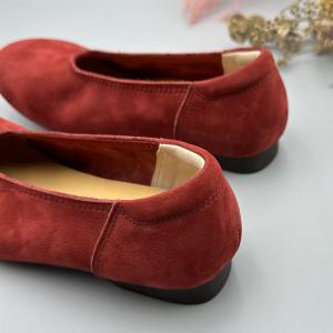 Casual Cozy Leather Slip-On Granny Flats