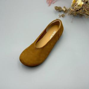 Casual Cozy Leather Slip-On Granny Flats