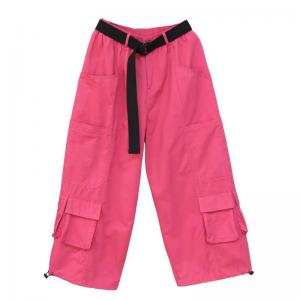 Drawstring Leg Closure Wide Leg Balloon Pants