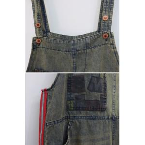 Chest Pocket Red Striped Wide Leg Overall Shorts