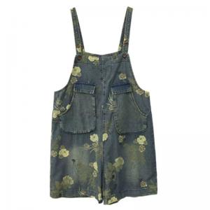 Summer Printed Wide Leg 90s Overalls Shorts