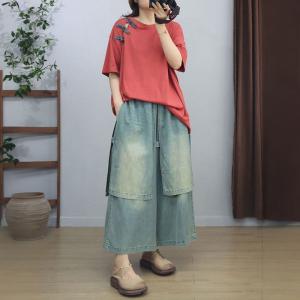 Chinese Pankou Oversized Cotton T-shirt