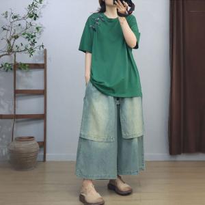Chinese Pankou Oversized Cotton T-shirt