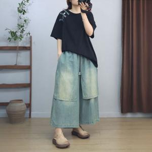 Chinese Pankou Oversized Cotton T-shirt