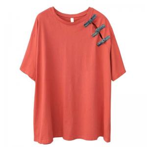 Chinese Pankou Oversized Cotton T-shirt