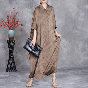 Modest Fashion Silk Large Asymmetrical Cocoon Dress