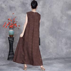Elegant Crochet Lace Loose Sleeveless Dress