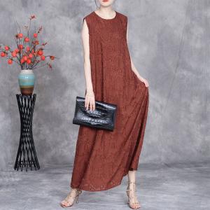 Elegant Crochet Lace Loose Sleeveless Dress