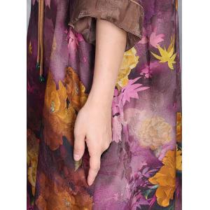 Long Pankou Silk Painted Eastern Dress