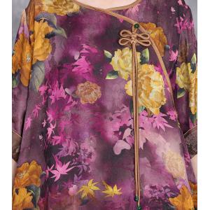 Long Pankou Silk Painted Eastern Dress