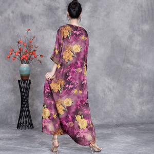 Long Pankou Silk Painted Eastern Dress